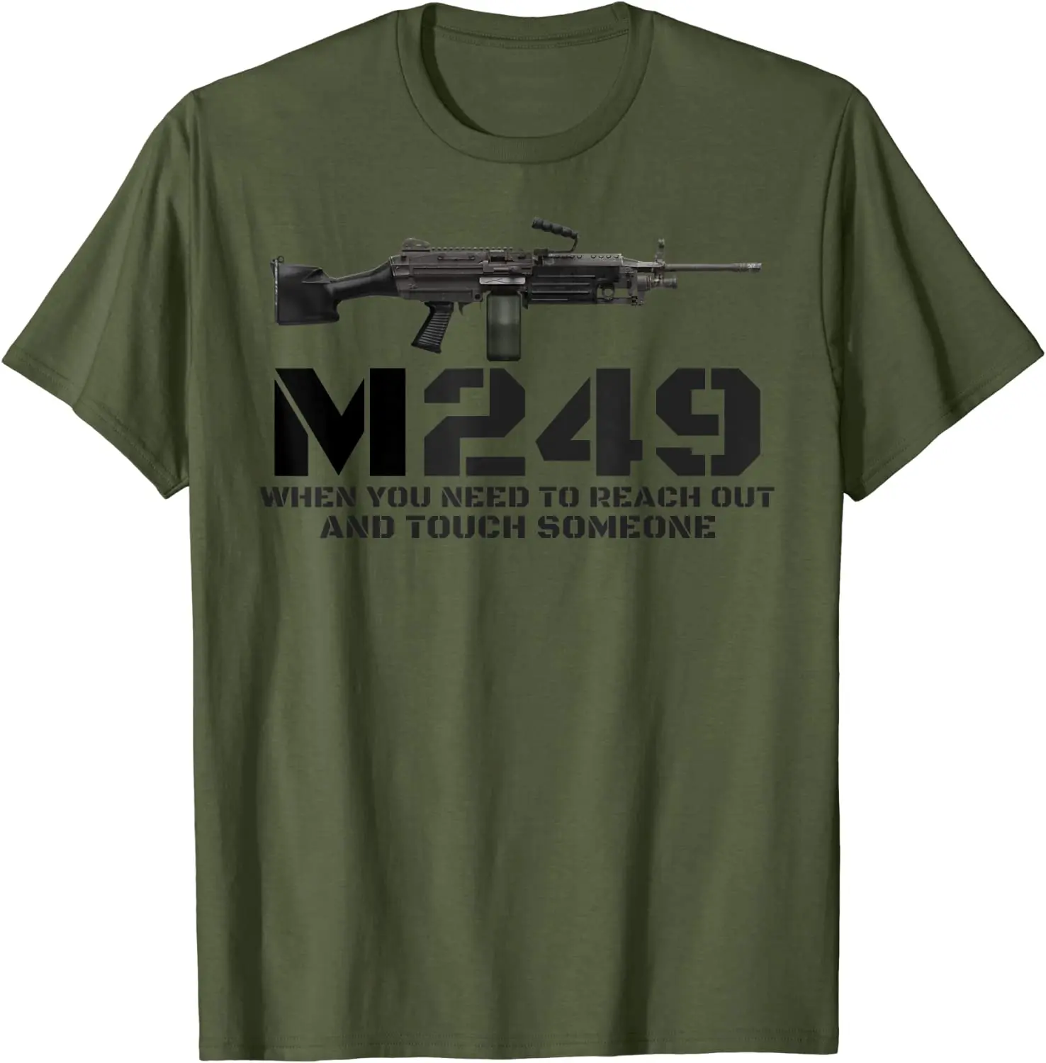 M249 Machine Gun Love 2nd Amendment Adult Pro Gun Army T Shirt. New 100% Cotton Short Sleeve O-Neck Casual T-shirts Size S-3XL