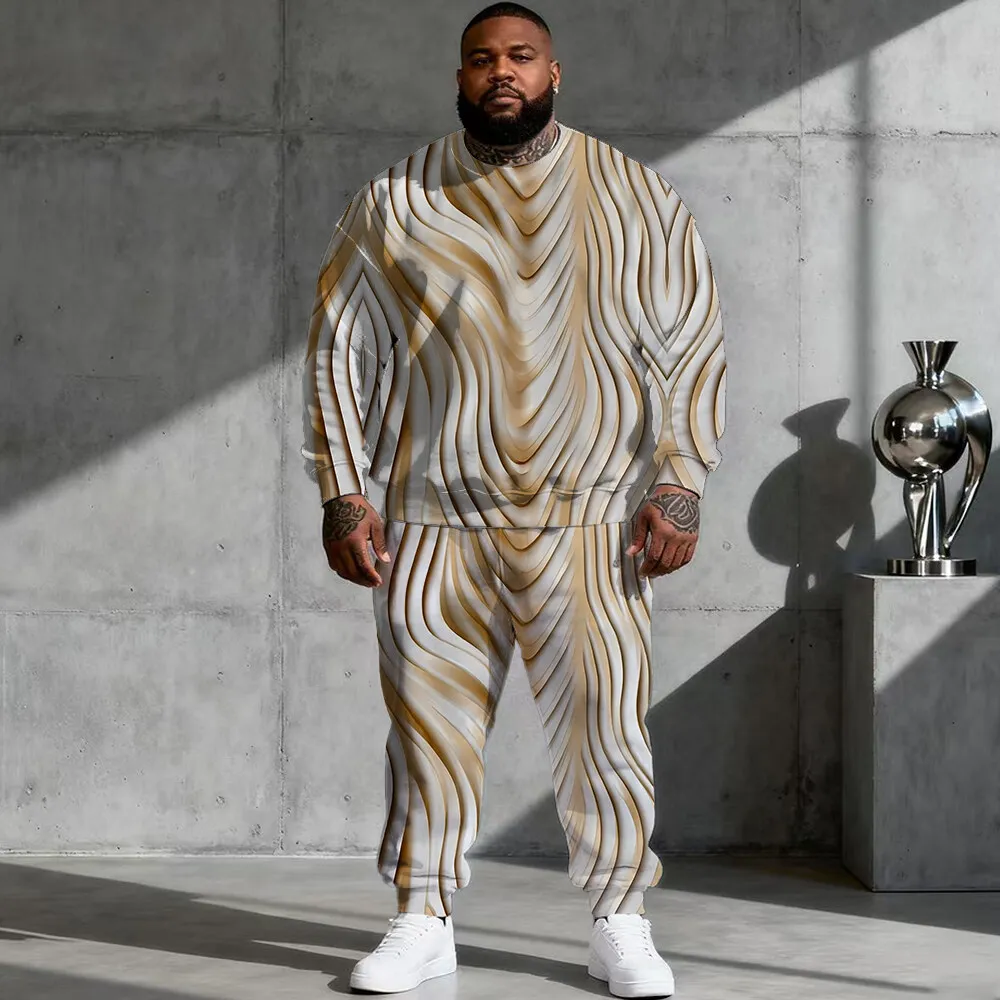 

S-9xl plus size Men's 2-Piece Hoodie Set: Iridescent Plaid Basics - Soft Fabric, Warm, Modern Shimmery Checks