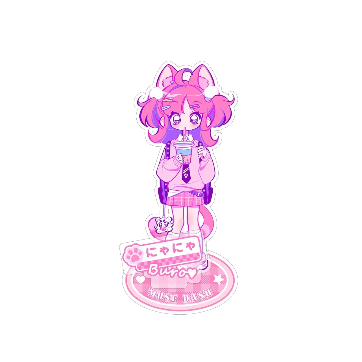 Official Game Muse Dash Buro Rin Marija Cat Ear JK Acrylic Stand Display Cosplay Original Kids Gift