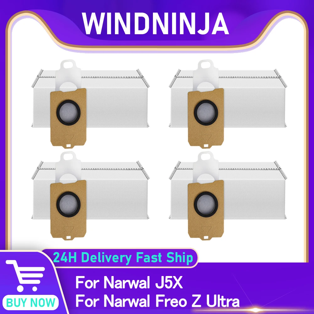 Vacuum Dust Bags for Narwal Freo Z Ultra for Narwal J5X Sweeping Robot Vacuum Attachments Dust Bags Accessories Spare Parts