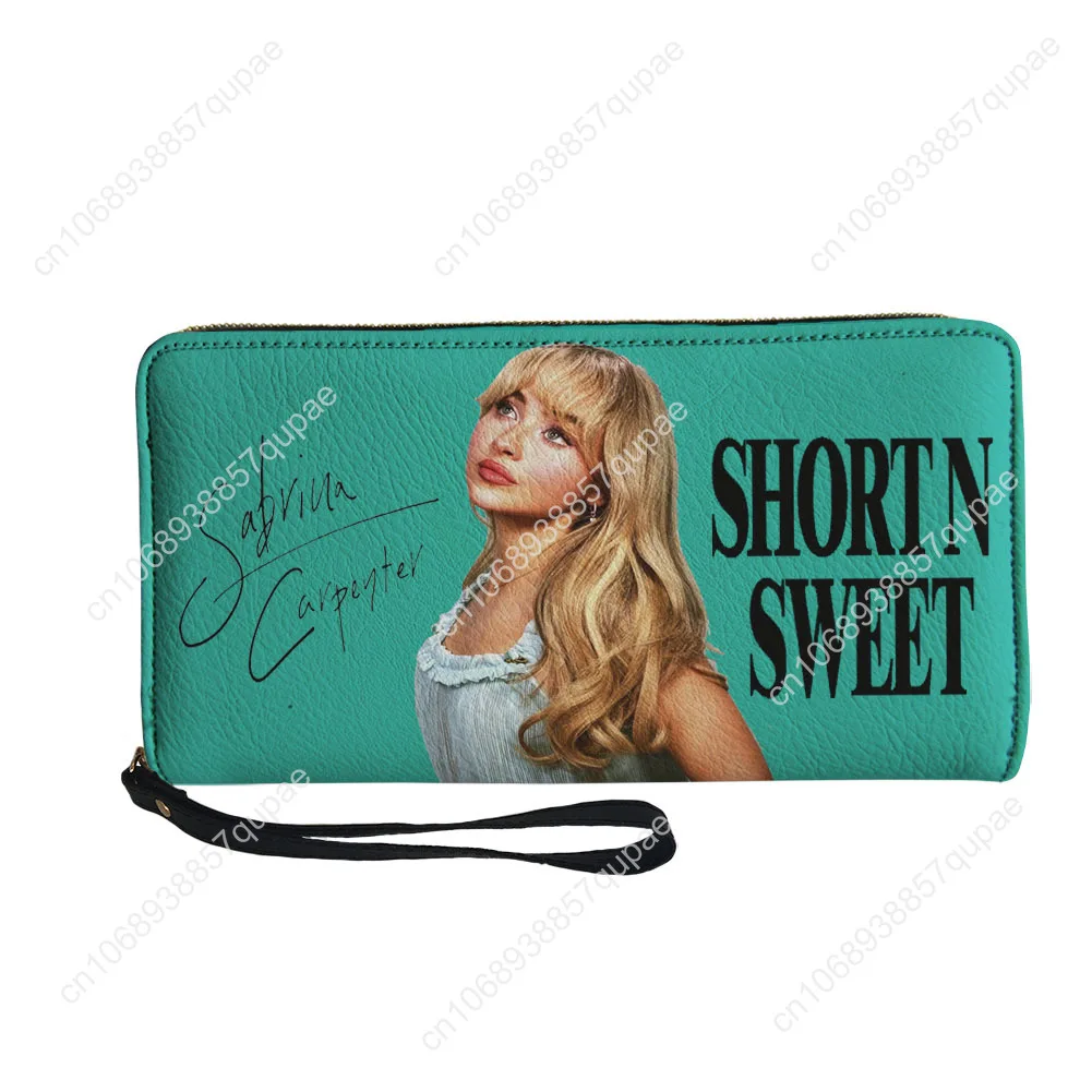 Sabrina Carpenter Singer Actor Custom Wallet Purse Mens Womens Zipper Long Wallets Double Print  Portable Wallet Gift Bag
