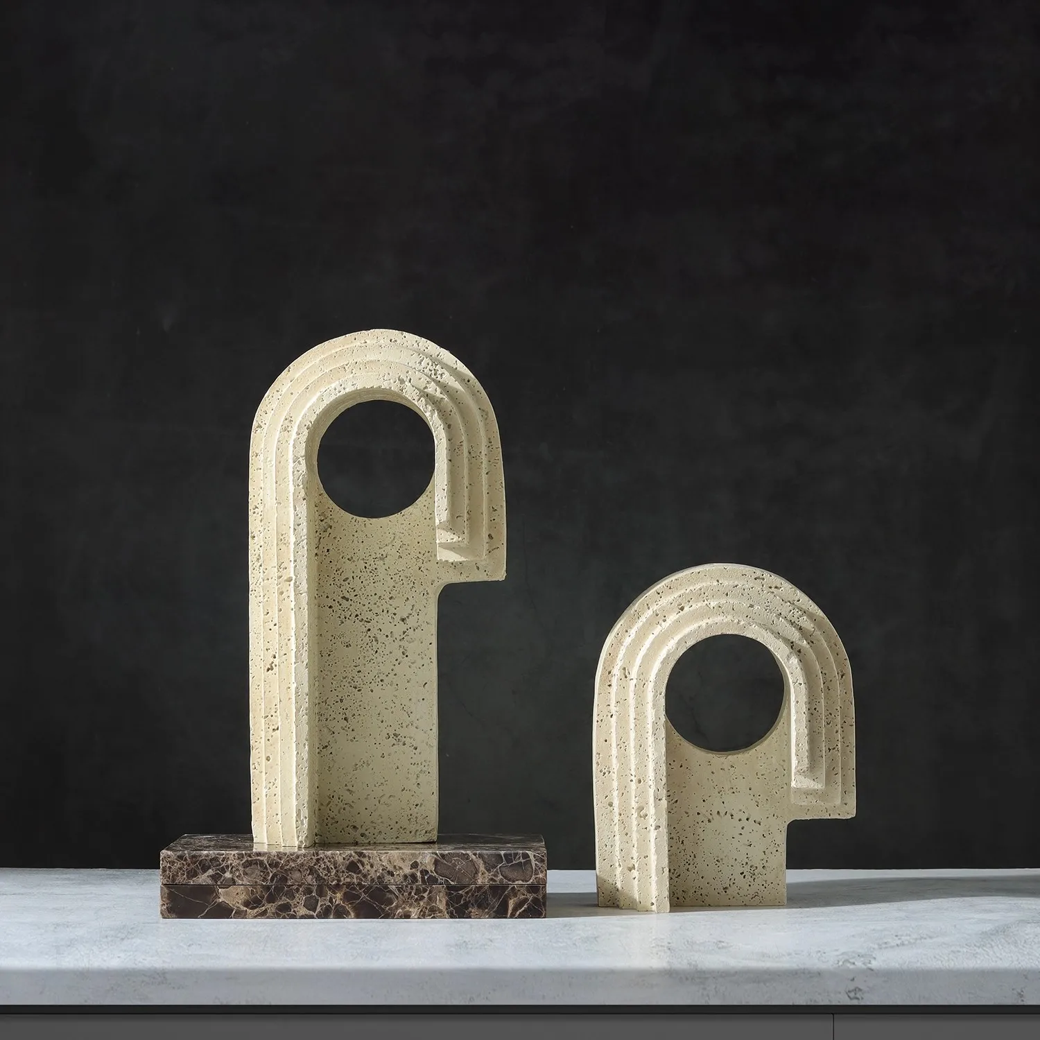 

European Style Light luxury Cave Stone Retro Creativity Small Ornaments Living Room Study Room Desktop Advanced Decorations