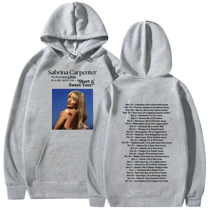 2024 Sabrina Carpenter Short N\' Sweet Tour Hoodie Men Women Retro Fashion Trending Sweatshirt Fleece Pullover Oversized Clothing