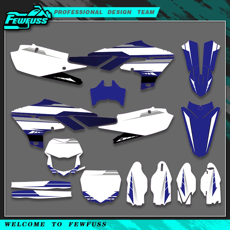 Fewfuss For Yamaha YZF250 19-23 YZF450 18-22 WRF450 19-22 WRF250 20-23 Motorcycle Custom Graphics Stickers Decals