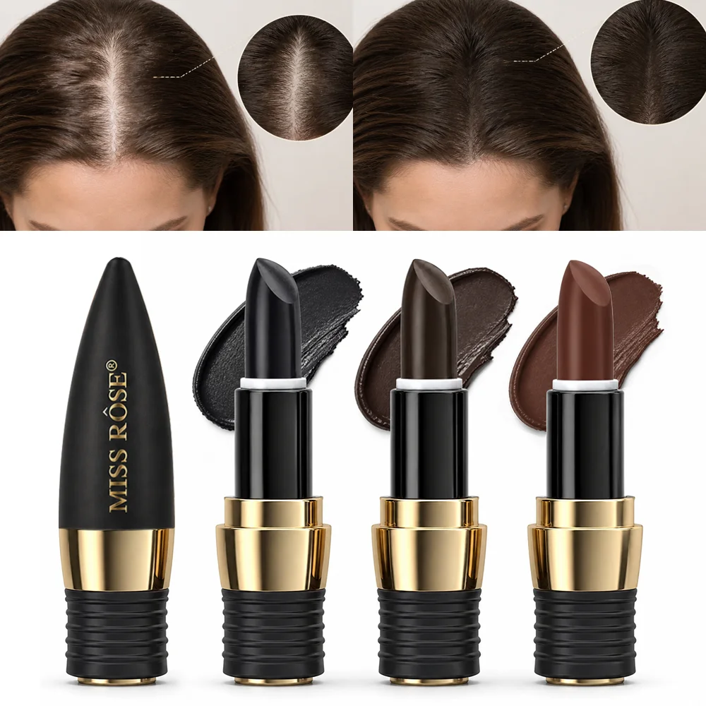 

MISS ROSE Bullet Hair Hairline Filling Cream Covers White Hair, Reshapes Seams, Modifies Forehead Corner Shadow Stick
