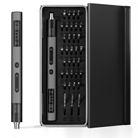 Precision Electric Screwdriver Set with LED Screen 36 in 1 Mini Rechargeable Battery Power Repair Tool Kit with 0.3N.m Leather