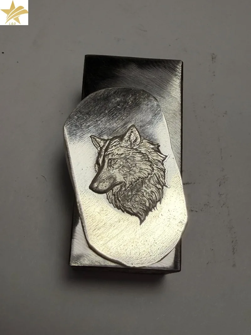 3D  Wolf Spirit  Jewelry Pendant  Metal Stamp Shot Plate Impression Die Jewelry Making Tool for Silversmiths, Jewelry Makers