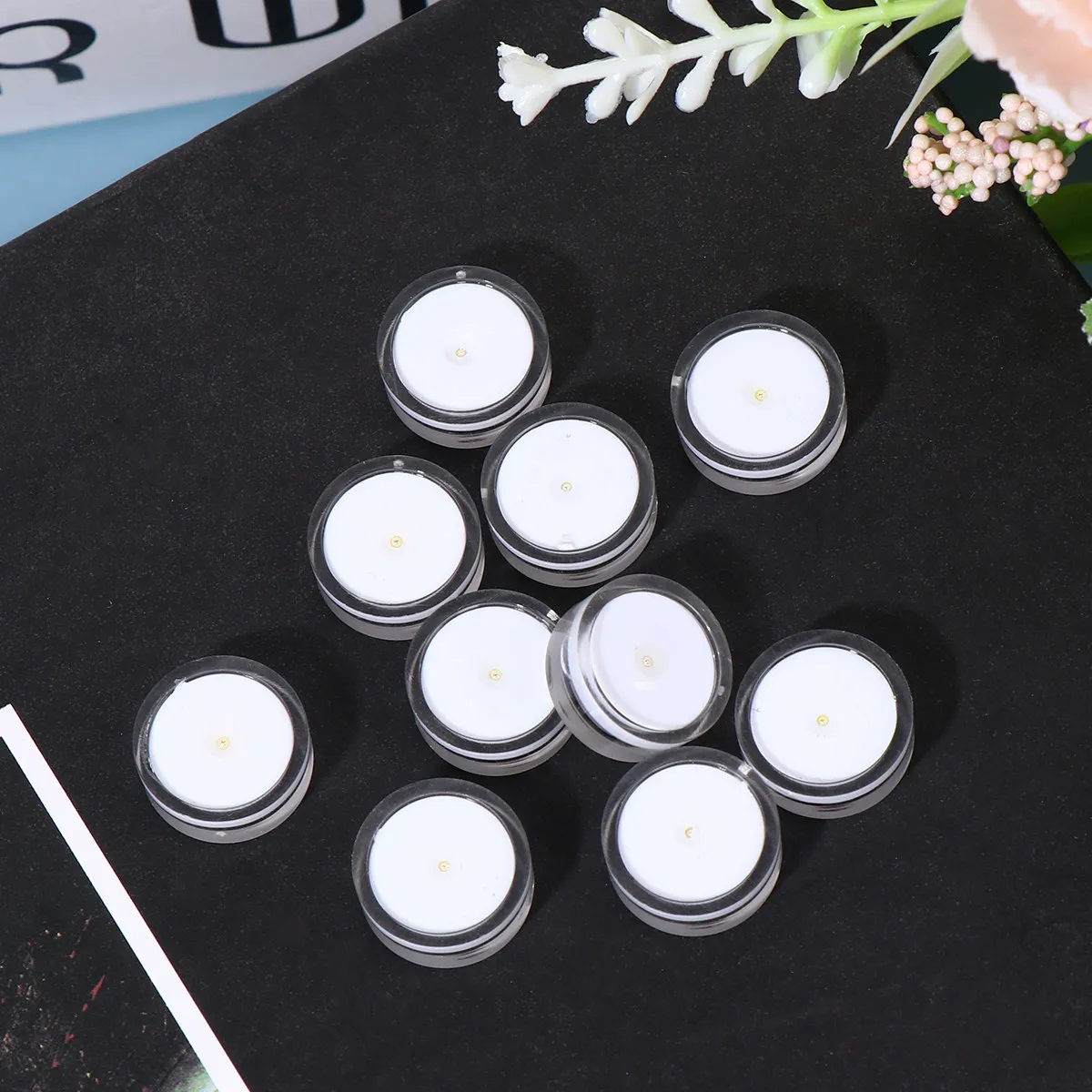 

16Pcs Universal Level White 15Mm Circular Diameter 6Mm Flat Height Bubble Spirit Level for Accurate Horizontal Surface Leveling
