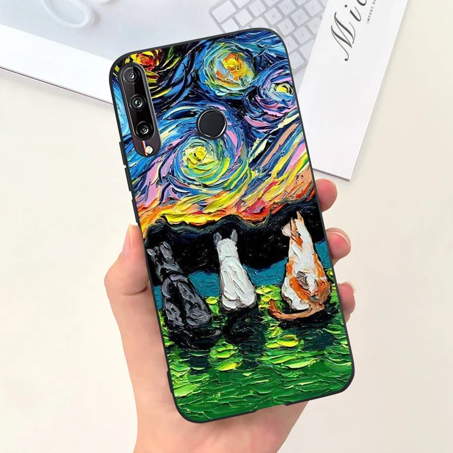 For Huawei Y7p Case ART-L28 ART-L29 Fashion Marble Flower Soft Silicone Phone Cover For Huawei P40 Lite E Honor 9C AKA-L29 Coque