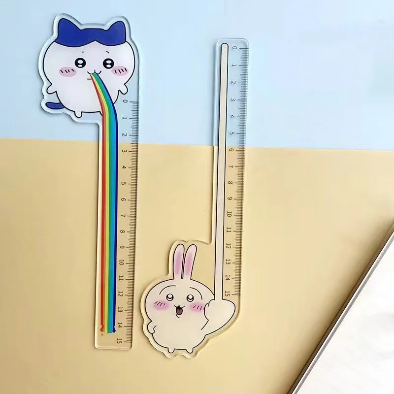 

Cartoon Chiikawa Hachiware Usagi Straightedge Student Stationery School Supplies Rule Straightedge Parody Animation Peripheral