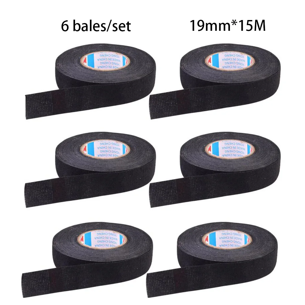 

6 Pieces Car Wiring Tape Truck Harness Non-woven Fabric Protector Universal