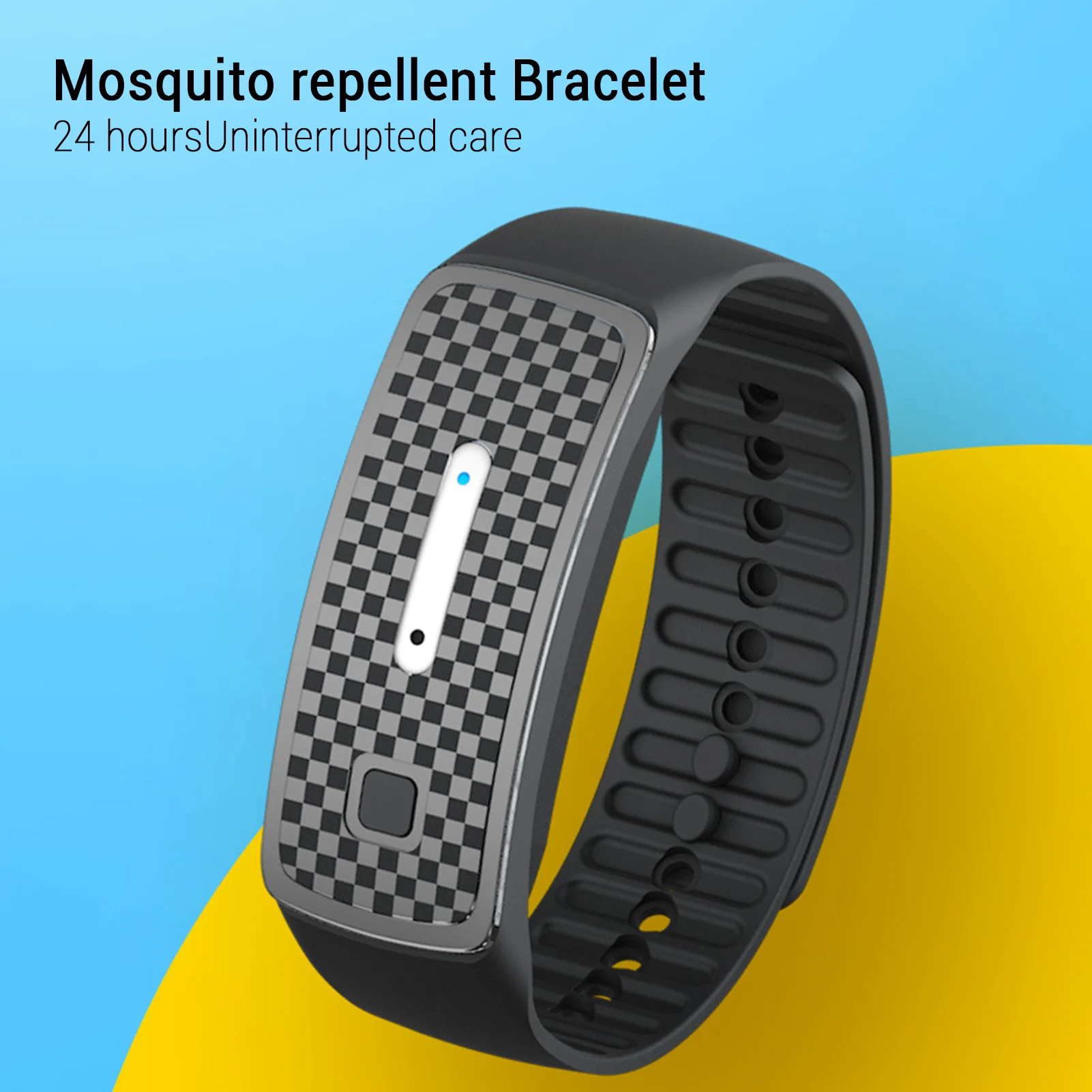 Ultrasonic Anti-Insect Bracelet Adjustable Silicone Belt Waterproof Design Essential for Outdoor Camping