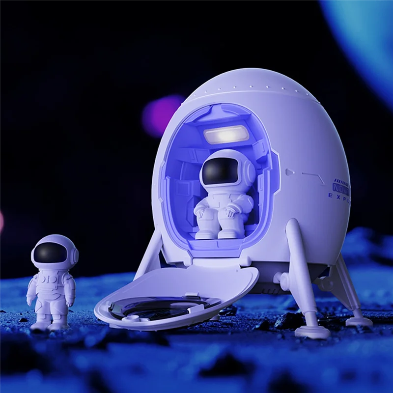 A07F-Astronaut Galaxy Light Projector Space Lander Spacecraft Ceiling Projector With Remote Control Projection Night Light