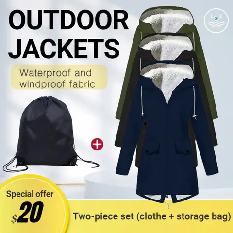 2-teiliges Set wasserdichte Jacke für Herren und Damen, abnehmbares Innenfutter, winddicht, mit Kapuze, Regenmantel, Winter, warm, Ski, Wandern, Outdoor-Mantel, reduziert