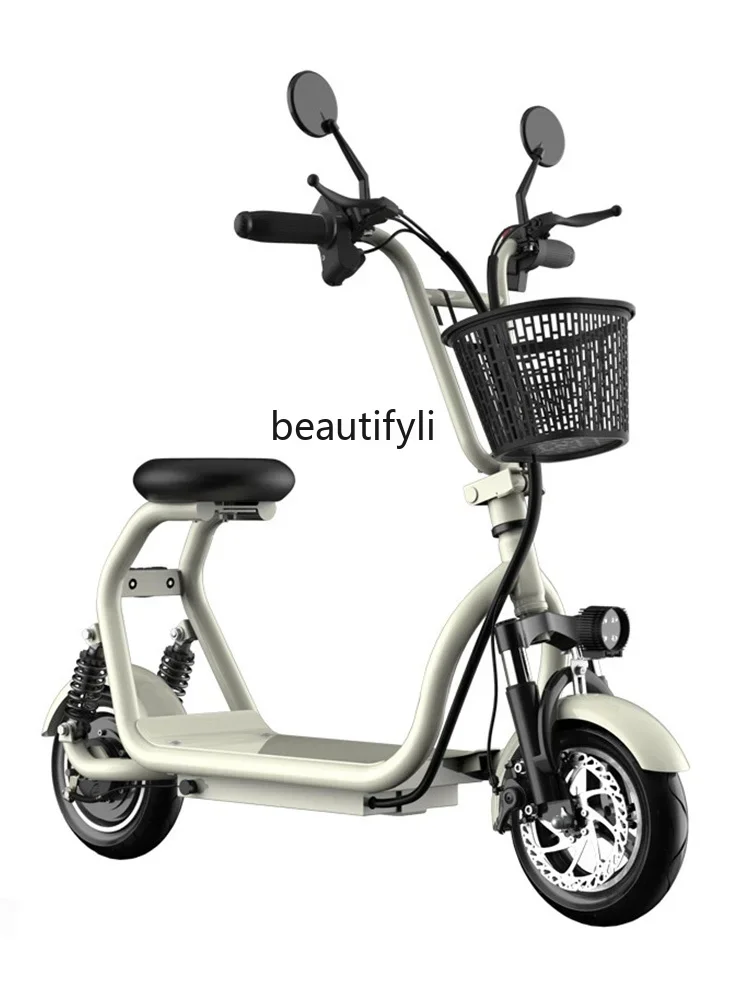 Electric Foldable Scooter Small Two-Wheel Lithium Battery for Work Mini Women Adult Pedal Scooter