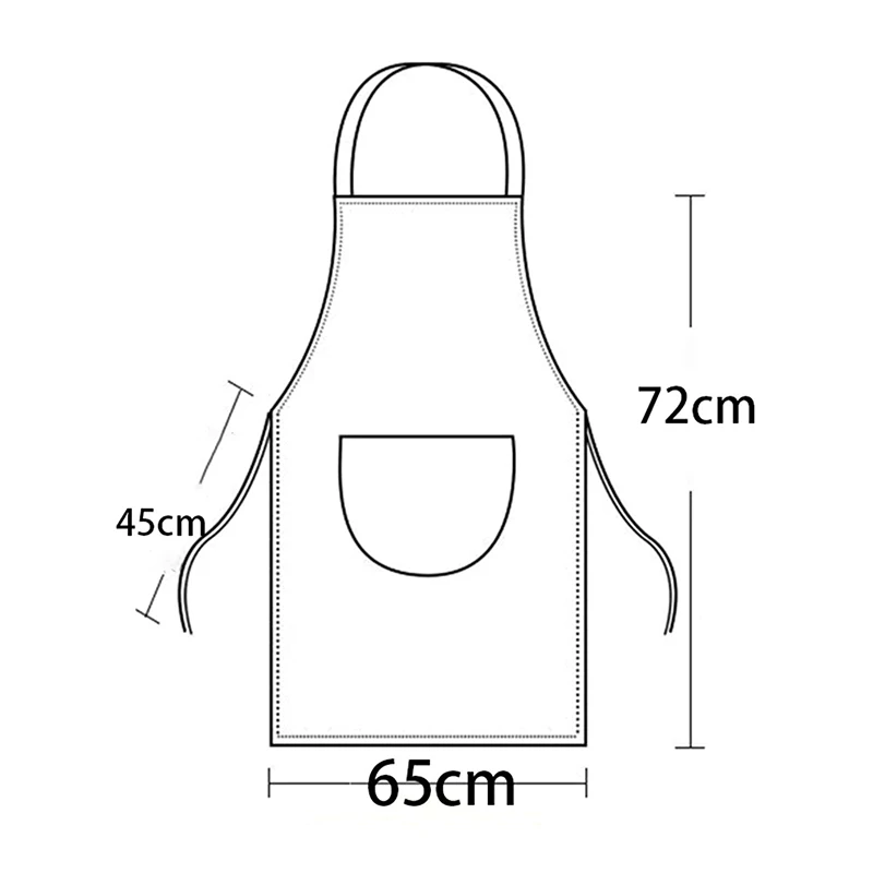 Кухонный фартук с принтом и карманом без рукавов для ресторана, официанта, шеф-повара, передник для приготовления пищи, выпечки, водонепроницаемые маслостойкие фартуки для протирания рук