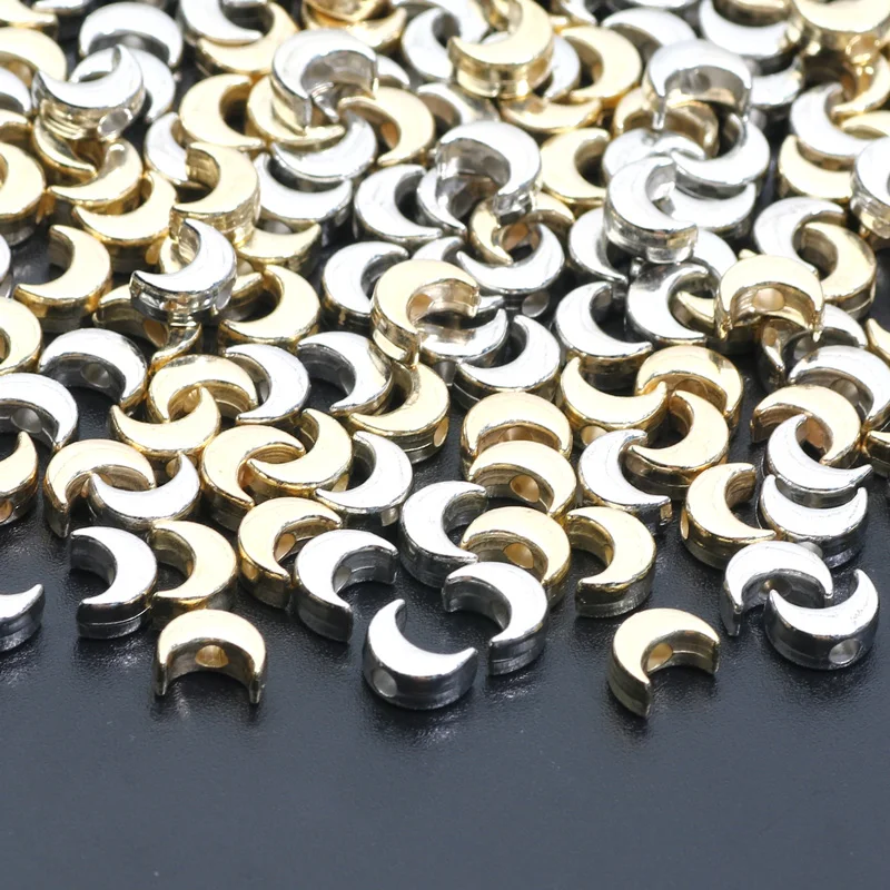 100 sztuk 5x7mm CCB Charm Moon koraliki akrylowe luźne koraliki dystansowe do tworzenia biżuterii Diy bransoletka akcesoria naszyjnikowe — zdjęcie 7