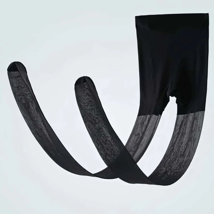 FREEAUCE Large Plus Size Stretchy Black Sexy Pantyhose High Waist Female Open Crotchless Stockings Tights for Oversize Women 3XL