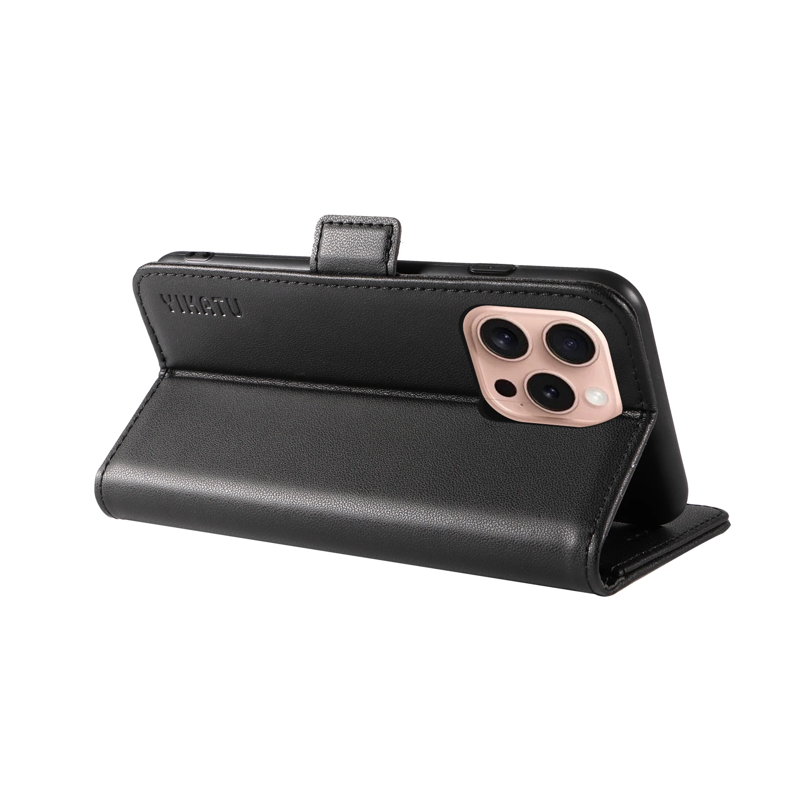 Полностью матовый кожаный флип-чехол из ТПУ, подходит для iPhone 16 16E Pro/Pro Max iPhone 17 17Air Pro/Pro Max, двойной складной процесс