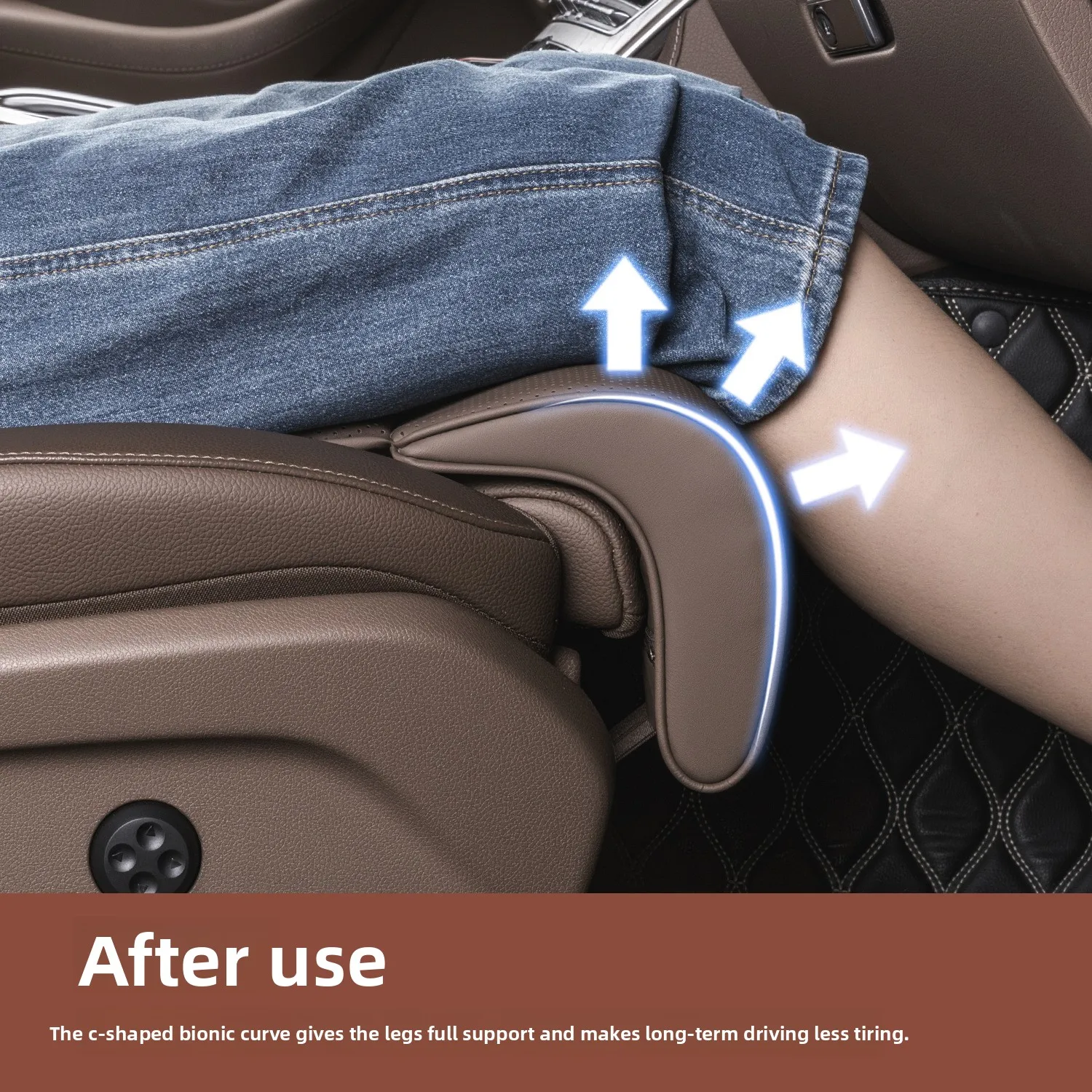 Car seat cushion breathable leg rest, relieve leg pressure, car seat non-slip pad universal model