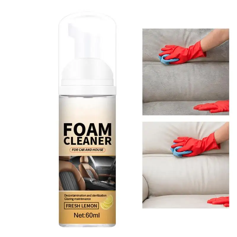 

100 Ml 60Ml Car Interior Leather Clean Multifunctional Foam Cleaner Car Interior Strong Decontamination Ceiling Seat Clean