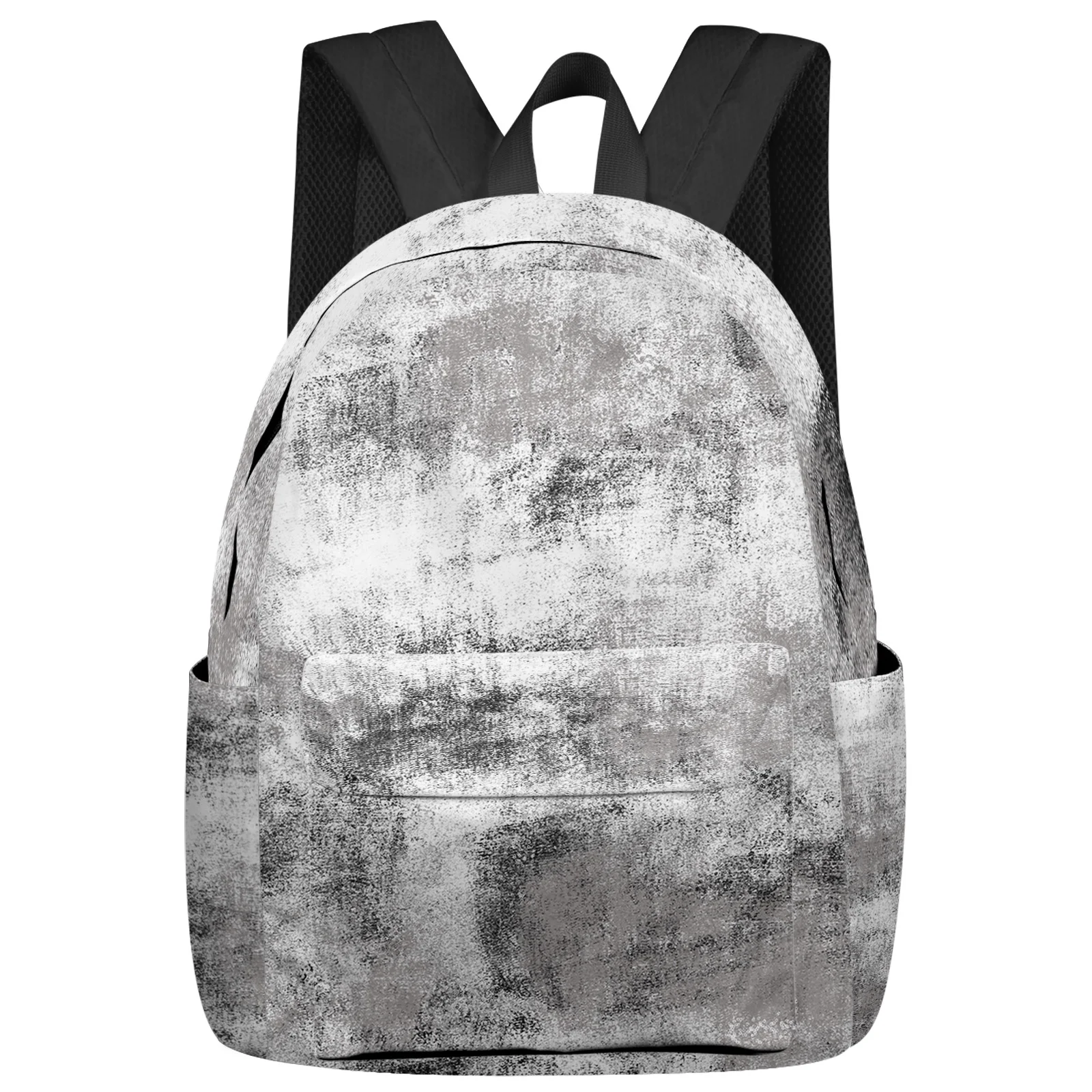 

Abstract Modern Vintage Texture Black And White Women Man Backpacks Waterproof School Backpack For Student Girls Bag Mochila