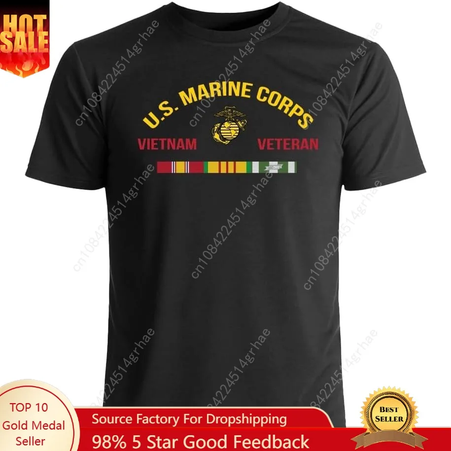 

Military Productions US Marine Corps Vietnam Veteran T-Shirt Officially Licensed
