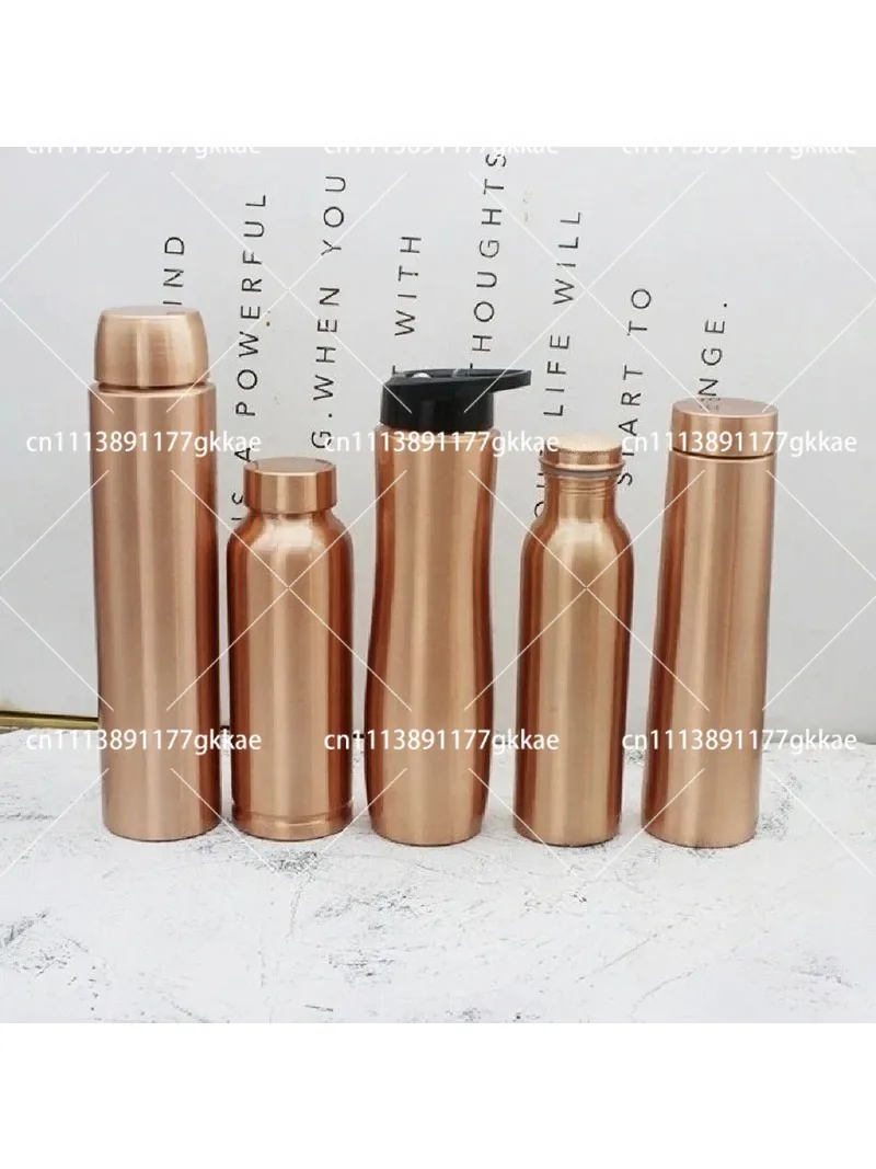 Pure Copper Water Bottle for Outdoor Yoga Sports Carry-On Kettle Drinkware