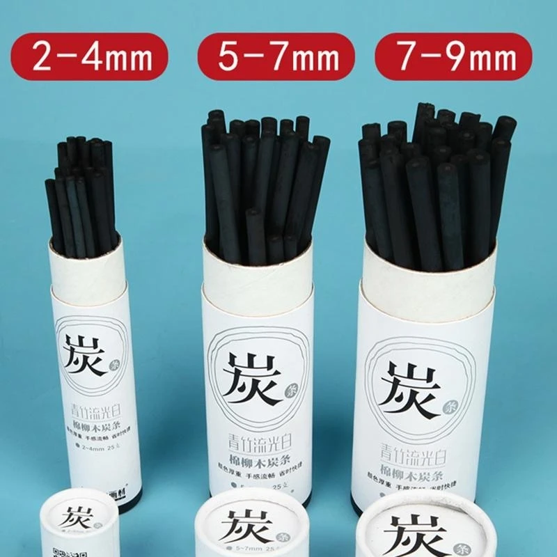 090f 25pcs vine arcoal clecks charcoal pencils sketching ratf