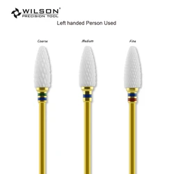 WILSON PRECISION TOOL Bullet Shapes-White Ceramic Dental Lab Cutter-Left Handed Person Used