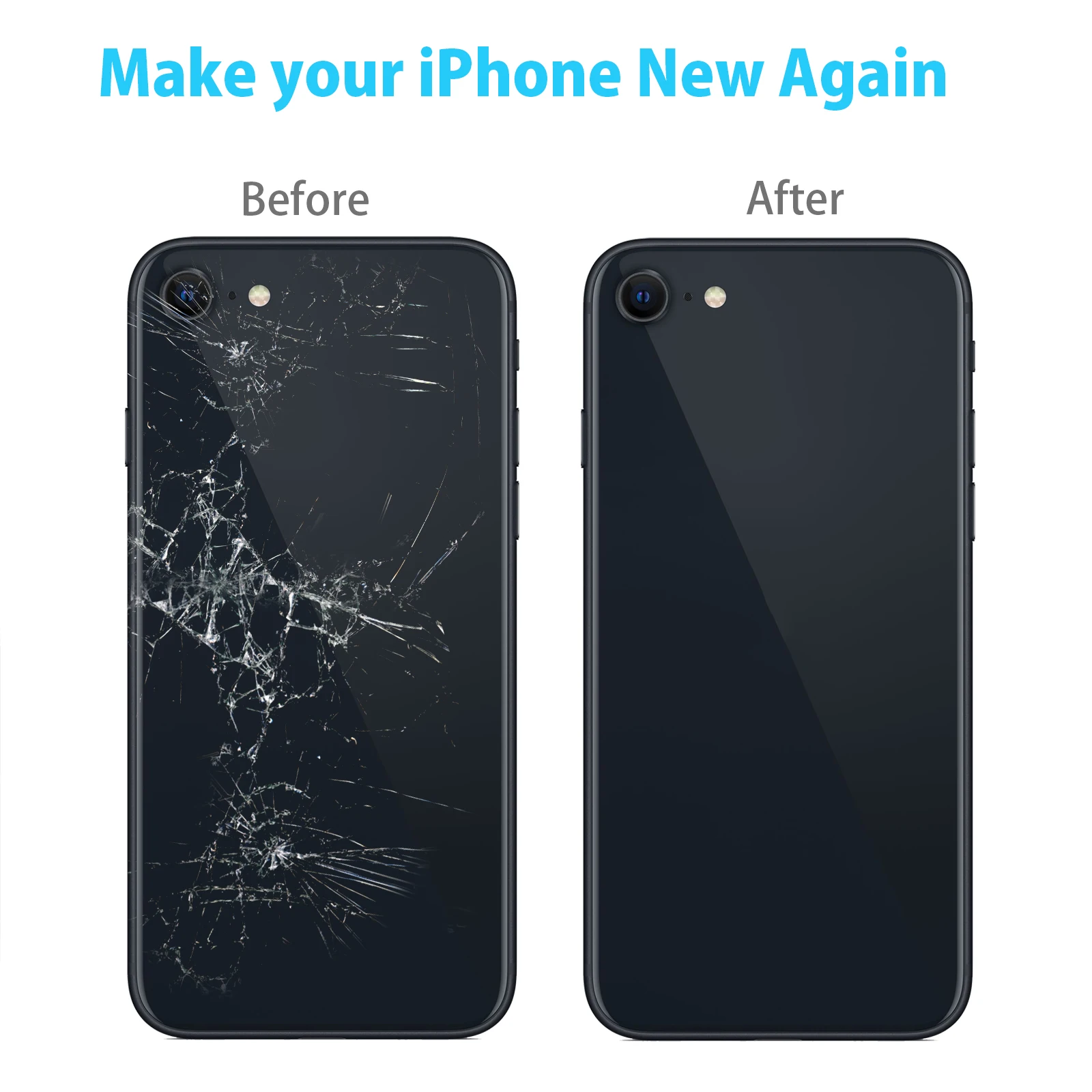 استبدال الزجاج الخلفي OEM لهاتف IPhone 8 / SE 2020 (4.7") - يتضمن مجموعة أدوات لاصقة وإصلاح على الوجهين المثبتة مسبقًا #3