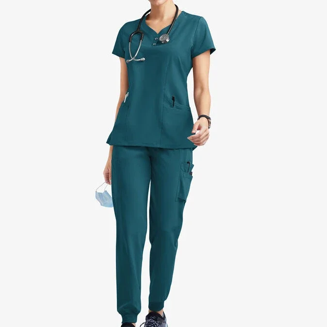 Customizable LOGO Multicolor Hospital Medical Surgical Uniforms Scrub Set Doctor Uniform Jogger Suit Doctor Nurse Scrubs Set