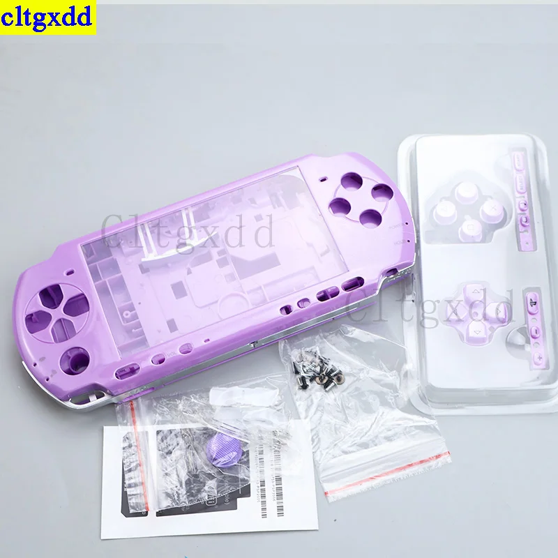 ﻿ Cltgxdd 1 set FOR PSP 1000 2000 3000 game console case with button screws, label stickers, top and bottom panels outer shell