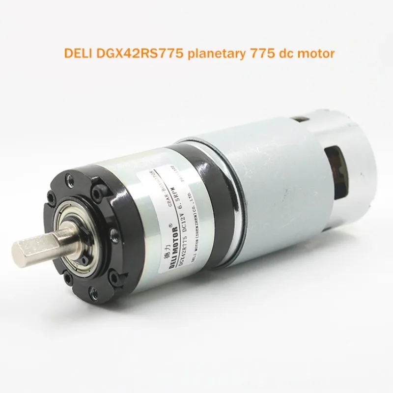 

DELI DGX42RS775 Permanent Magnet DC Planetary Reducer Motor DC 12V 35W 24V 150W Big Torque Motor 775 DC Motor