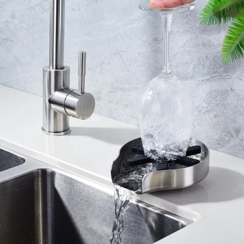 New 304 Stainless Steel High Pressure Rotating Cup Washer 10 Holes Water Outlet Automatic Rotating Glass Washer