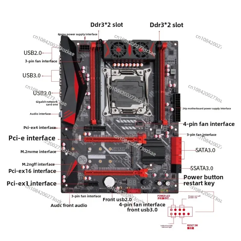 

X99 Desktop Computer Main Board Cpu Set Multi-open Studio Rendering E5 2666 2696v3