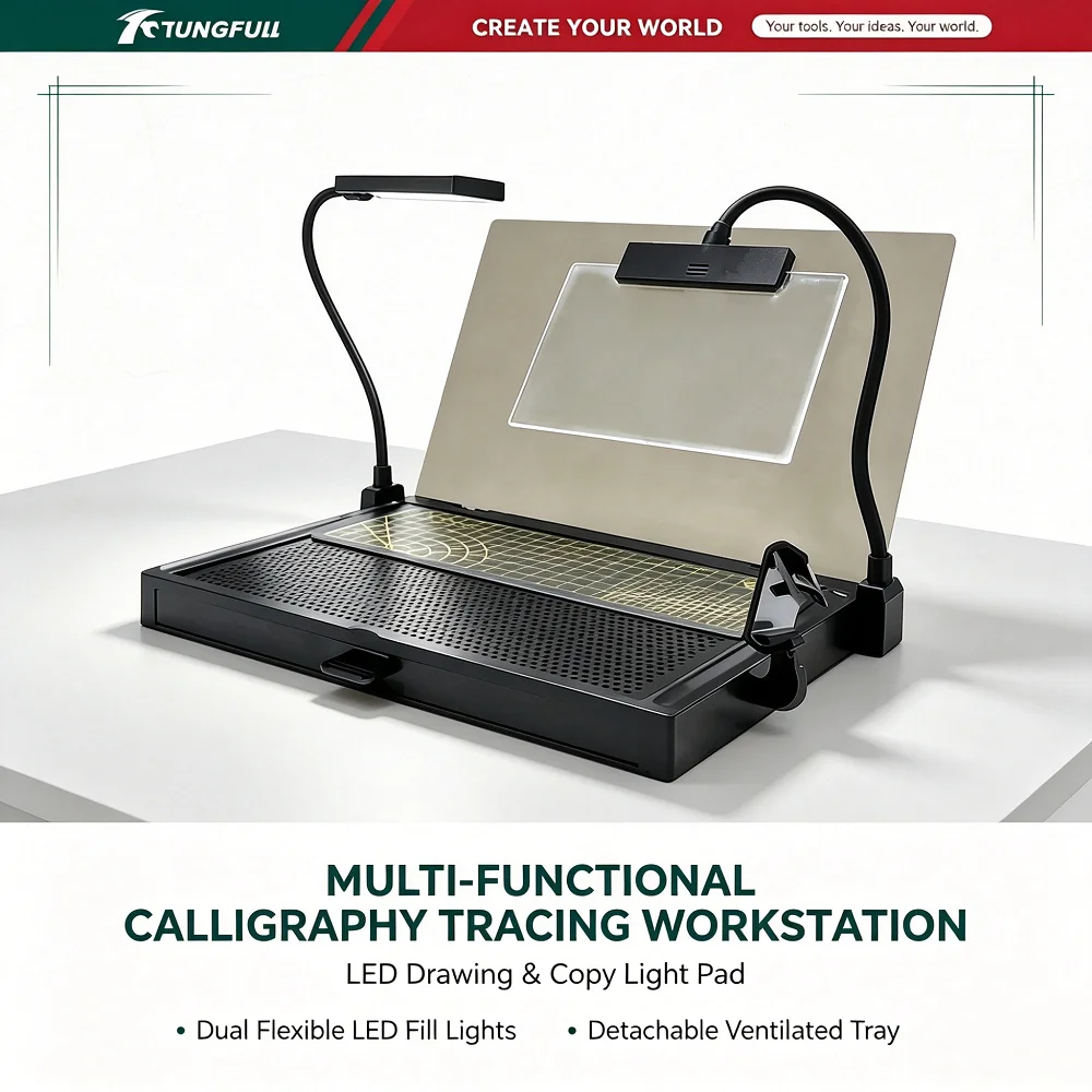Professional Model Workstation with LED Light for Cutting Grinding Assembly - LED Illuminated Craft DIY Hobby Workbench