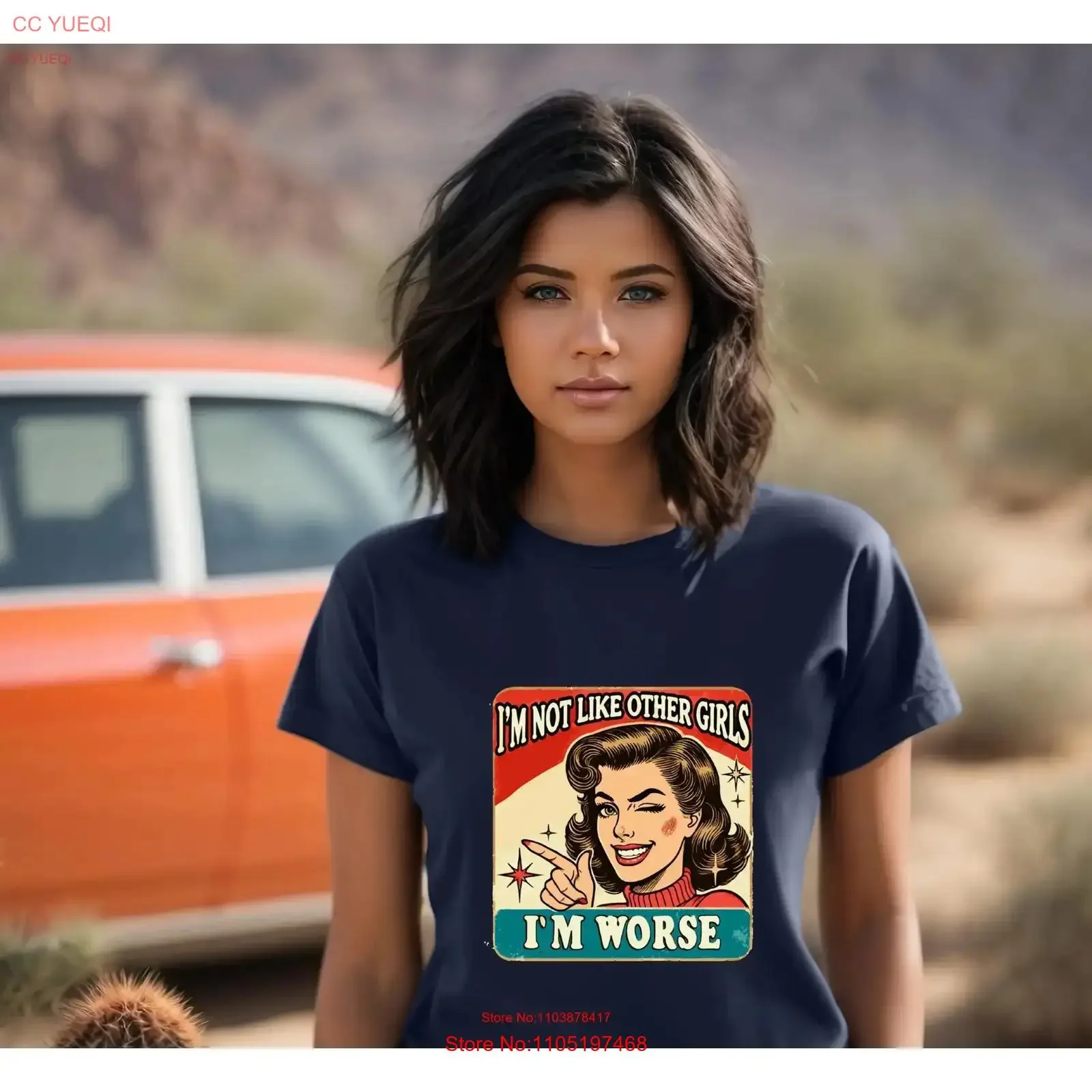 

Футболка «Я не нравится другие девушки хуже», винтажная стираная повседневная эластичная универсальная модная дизайнерская одежда с графическим рисунком для девочек