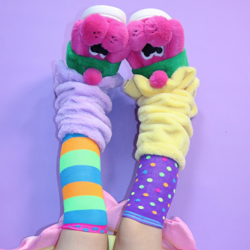 2025 New Women's Stacking Socks Sweet Cute Warm Tube Stockings Personalized Fashion Color Matching Hosiery Leg Warmer Female