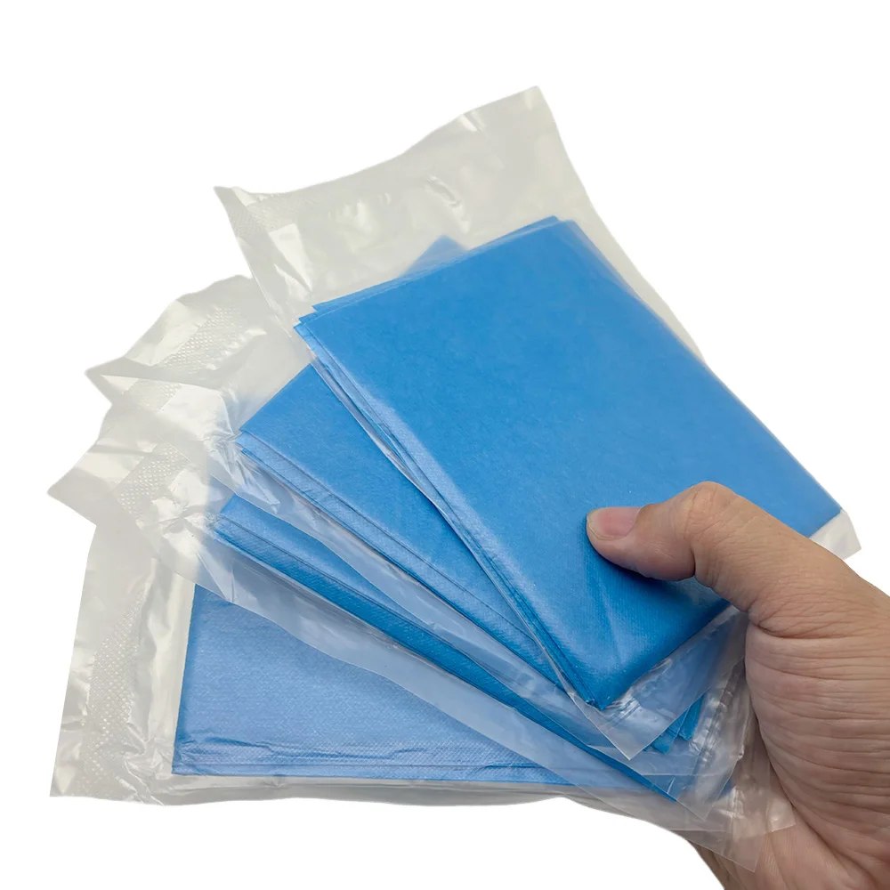 

Blue Disposable Nonwoven Sterile Dental Surgical Drape with Hole for Oral Procedures Individually Packaged
