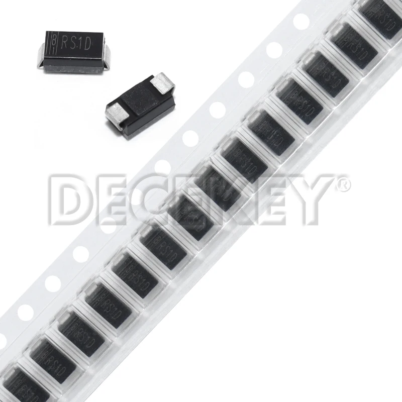 100PCS RS1D RS1G RS1J RS1M SMA DO-214AC 1A 200V 400V 600V 1000V FR104 FR107 SMD Fast Recovery Rectifiers Diode