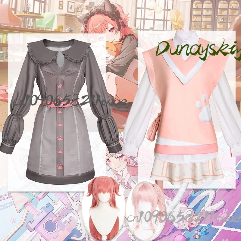 

PJSK Akiyama Mizuki Peach Momoi maomao cat anime cosplay costumes wigs jirai kei lolita dress daily kawaii Halloween cosplay