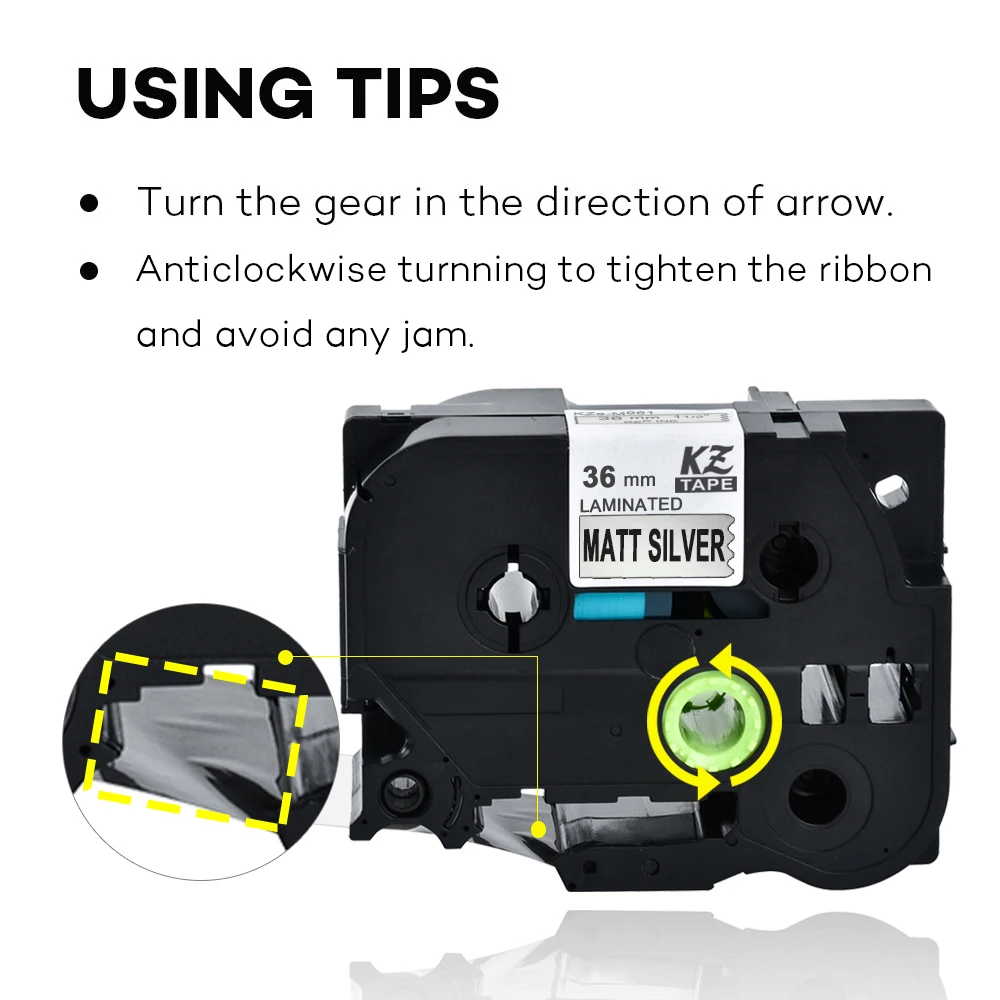 1PCS Compatible Brother TZE-M961 tz-M961 tzeM961 36mm black on matte silver label tape for PT-P910BT PT-P900W PT-800W PT-P950NW