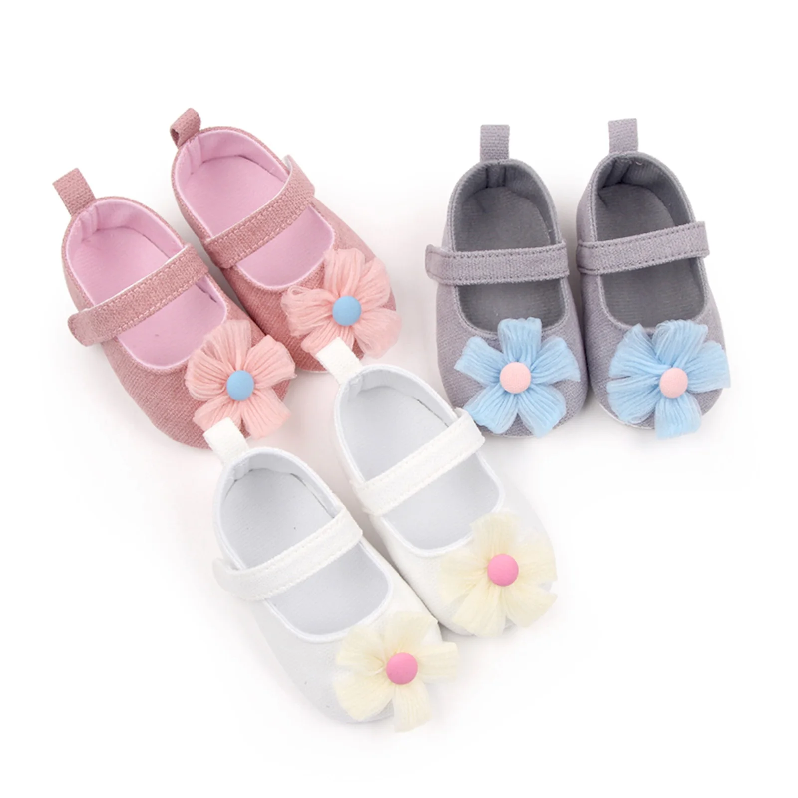 

SUNSIOM Baby Girls Shoes Flats Sole Infant Flower Casual Shoes Toddler First Walker Crib Shoes for Girls 0-18Months