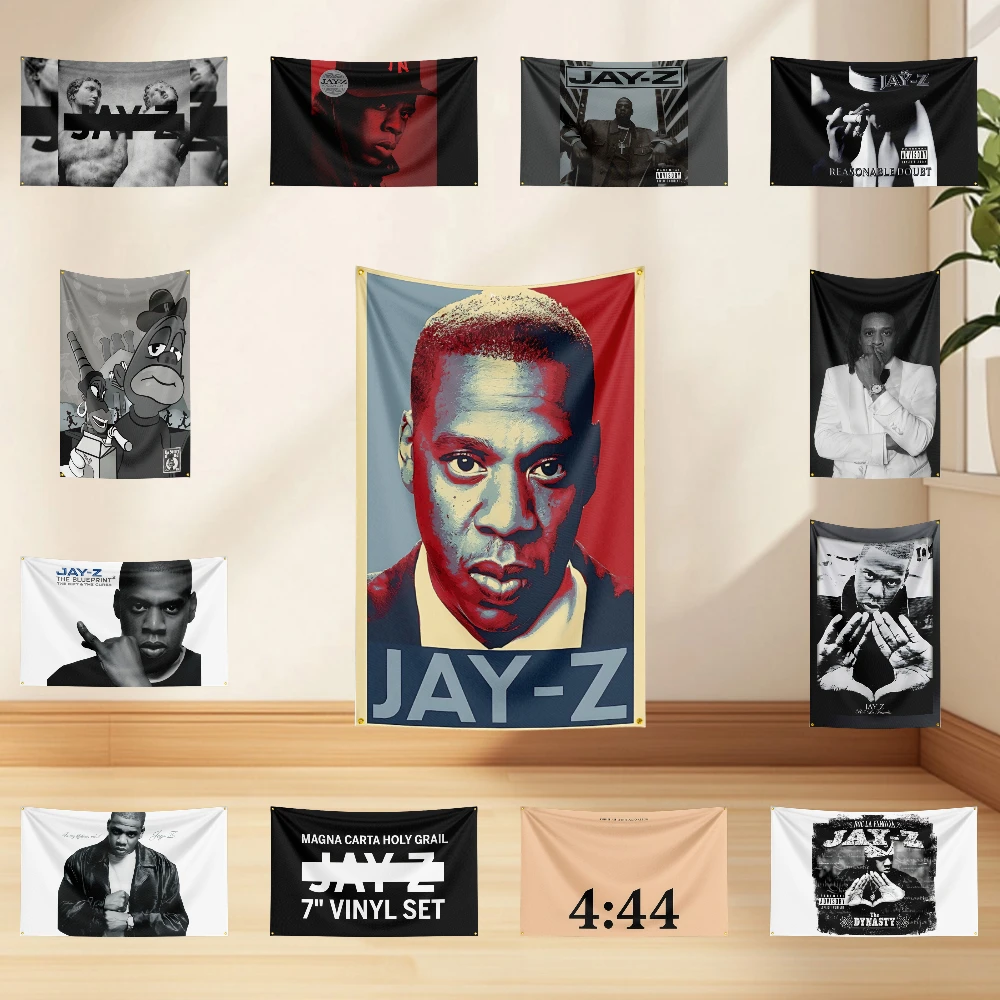 

3x5ft j-ja-y-z Flag Professional Flag Polyester Digital Printing Flagge Banner For Decoration Garage Room Home