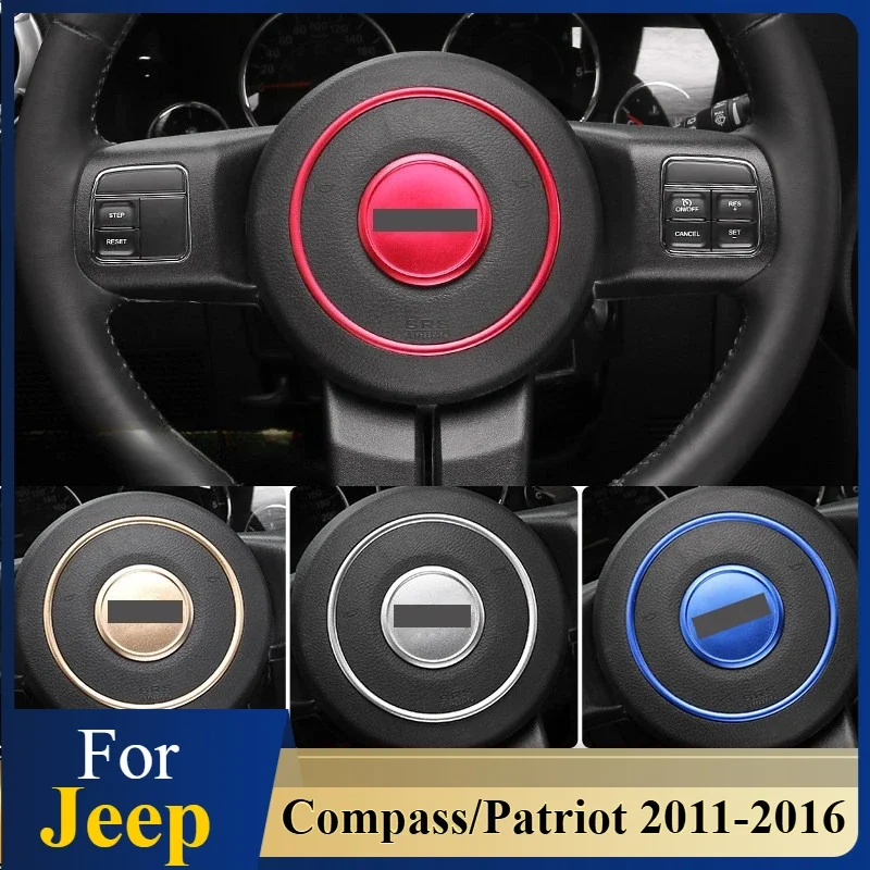 For Jeep Compass/Patriot 2011-2016: Steering Wheel Trim Cover - 3M Adhesive, No Tools & OEM Style​