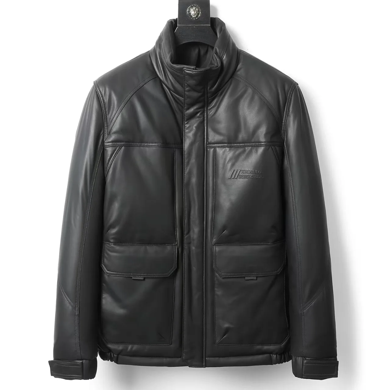 

2024 new arrival winter white duck down jackets men,natural genuine leather coat,Plus-size M-5XL SF5801