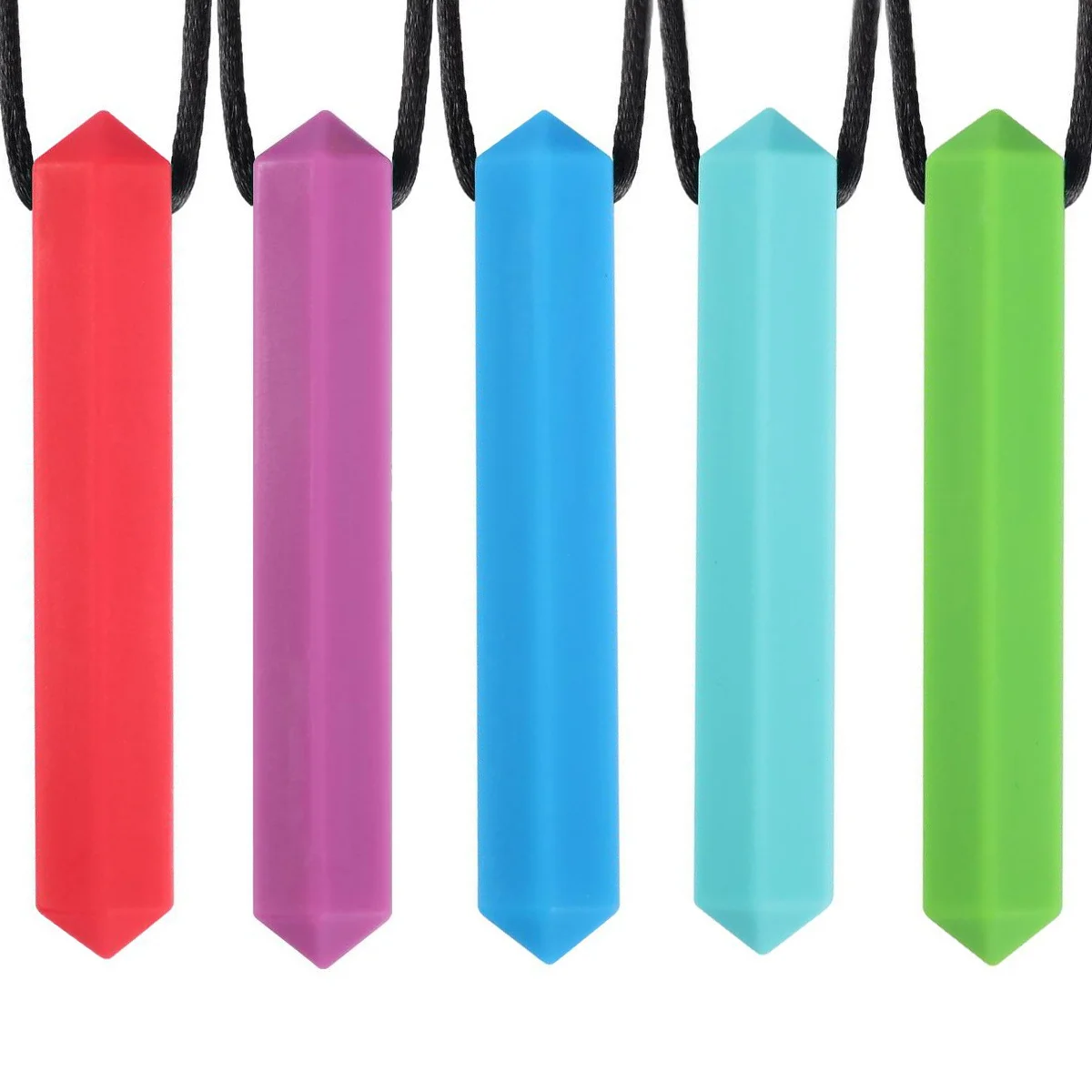 

1 шт., силиконовое детское ожерелье премиум-класса для прорезывания зубов, кулон с молярным стержнем для массажа десен, 80 см, фиолетовая веревка, легкая ручка, маленький размер