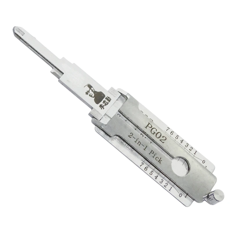 Lishi PG02 2 in 1 Locksmith Tool Lock Pick & Decoder Flat Milling for PG0/UR1/UR2 models