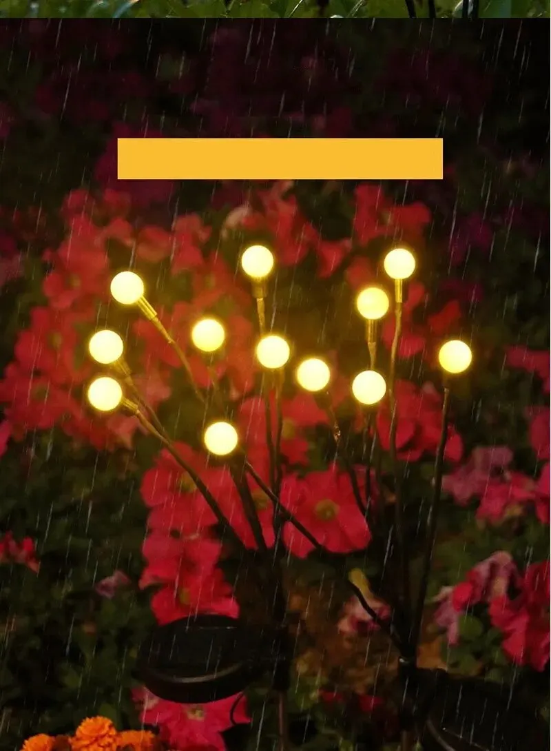 Three Headed Firefly Solar Outdoor Waterproof Firefly Lamp Courtyard Garden Layout Atmosphere Decoration Creative Outdoor Lawn